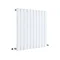 Hudson Reed Sloane 600 x 586mm Horizontal Single Panel Radiator - Satin White - HLW55 Large Image