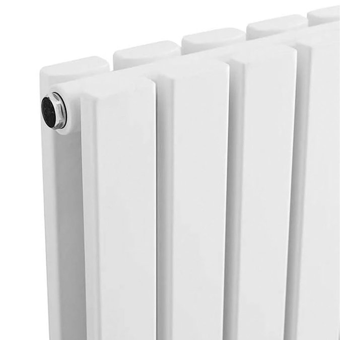 Hudson Reed Sloane 1800 x 354mm Double Panel Designer Radiator - Satin White - HLW44 Feature Large Image