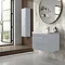 Hudson Reed Solar 350mm Wall Hung Tall Unit - Matt Denim Blue Profile Large Image