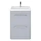 Hudson Reed Solar 600mm Floor Standing Cabinet & Basin - Matt Denim Blue Large Image