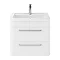 Hudson Reed Solar 600mm Wall Hung Cabinet & Basin - Pure White - SOL102 Large Image