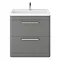 Hudson Reed Solar 800mm Floor Standing Cabinet & Basin - Cool Grey - SOL203 Large Image