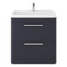 Hudson Reed Solar 800mm Floor Standing Cabinet & Basin - Indigo Blue - SOL303 Large Image