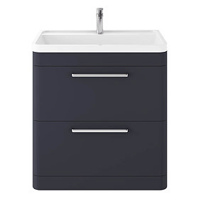 Hudson Reed Solar 800mm Floor Standing Cabinet & Basin - Indigo Blue - SOL303 Large Image