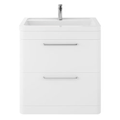 Hudson Reed Solar 800mm Floor Standing Cabinet & Basin - Pure White - SOL103 Large Image