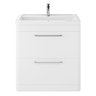 Hudson Reed Solar 800mm Floor Standing Cabinet & Basin - Pure White - SOL103 Large Image