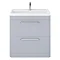 Hudson Reed Solar 800mm Floor Standing Cabinet & Basin - Matt Denim Blue Large Image