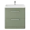 Hudson Reed Solar 800mm Floor Standing Cabinet & Basin - Matt Fern Green - SOL803 Large Image