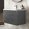 Hudson Reed Solar 800mm Wall Hung Cabinet & Basin - Cool Grey - SOL204  Profile Large Image