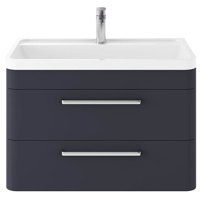 Hudson Reed Solar 800mm Wall Hung Cabinet & Basin - Indigo Blue - SOL304 Large Image