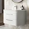 Hudson Reed Solar 800mm Wall Hung Cabinet & Basin - Pure White - SOL104 Profile Large Image