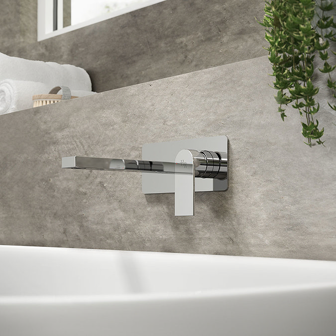 Hudson Reed Sottile Wall Mounted Single Lever Basin Mixer - SOT328 Profile Large Image