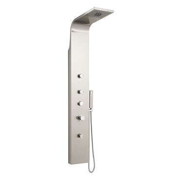 Hudson Reed - Spritz Thermostatic Shower Panel - Brushed Stainless Steel - AS388 Profile Large Image
