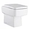 Hudson Reed Square Ceramic Back to Wall Pan includes Top Fix Seat - CPA001 Large Image