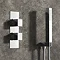 Hudson Reed Square Twin Concealed Thermostatic Shower Valve with Diverter - SQRTW02 Profile Large I