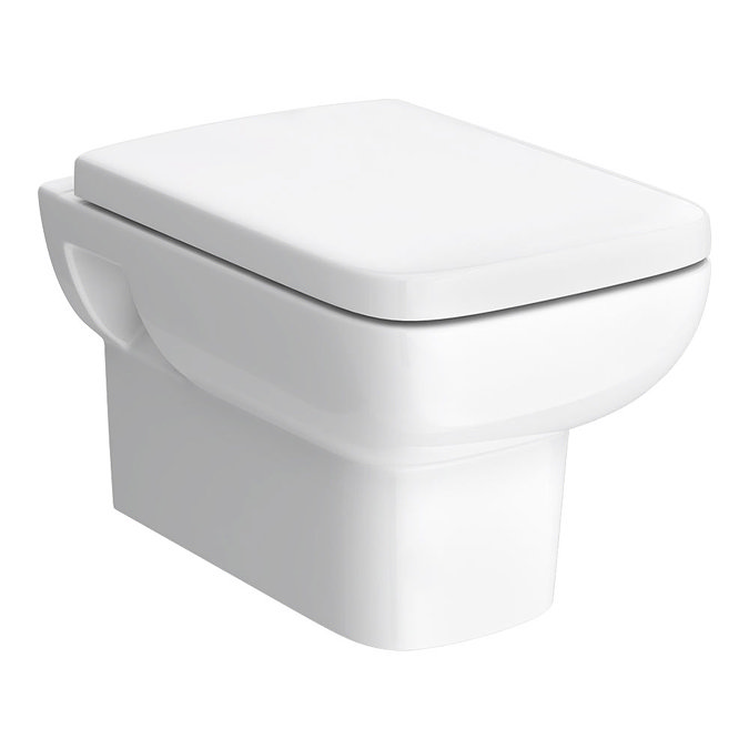 Hudson Reed Square Wall Hung Pan with Top-Fix Soft Close Seat - CPA005 Large Image