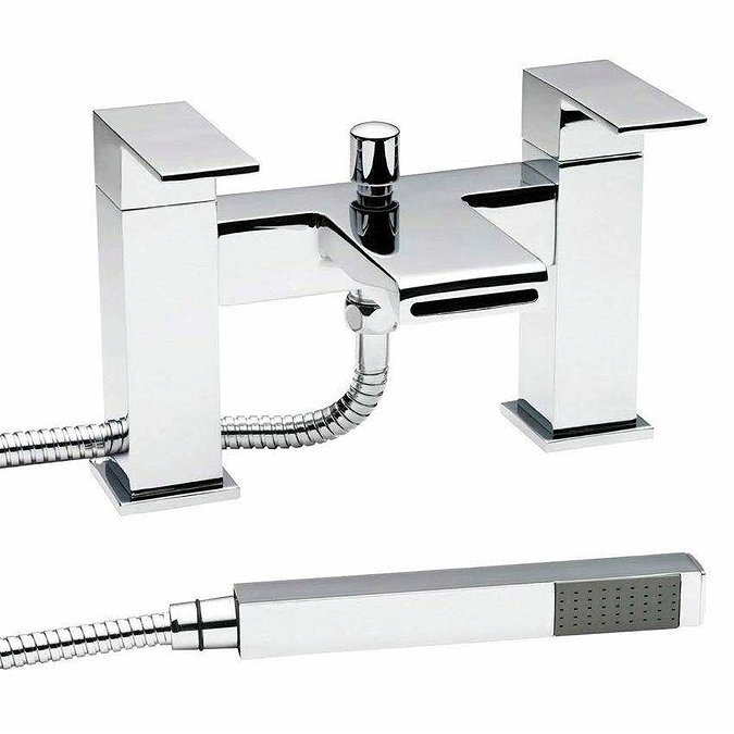 Hudson Reed Strike Bath Shower Mixer w/ Shower Kit and Wall Bracket - STR314 Large Image