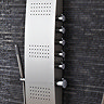 Hudson Reed - Surface Curve Stainless Steel Thermostatic Shower Panel - AS342 Feature Large Image