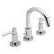Hudson Reed - Tec Lever 3 Tap Hole Basin Mixer with swivel spout & pop up waste - TEL337 Large Image