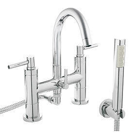 Hudson Reed - Tec Lever Bath Shower Mixer with swivel spout, shower kit & wall bracket - TEL354 Larg