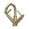 Hudson Reed Tec Lever Mono Basin Mixer Tap inc. Swivel Spout & Waste - Brushed Brass - TEL815  Large