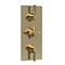Hudson Reed Tec Pura Plus Concealed Thermostatic Triple Shower Valve with Diverter - Brushed Brass -