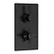 Hudson Reed Tec Pura Twin Concealed Thermostatic Shower Valve - Matt Black - A4003V Large Image