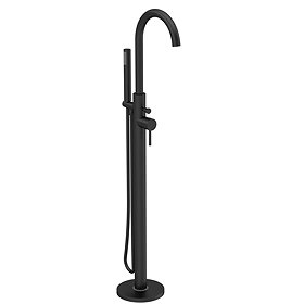 Hudson Reed Tec Single Lever Mono Free-standing Bath Shower Mixer - Matt Black - PN421 Large Image