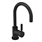 Hudson Reed Tec Single Lever Side Action Basin Mixer Tap - Matt Black - PN480 Large Image