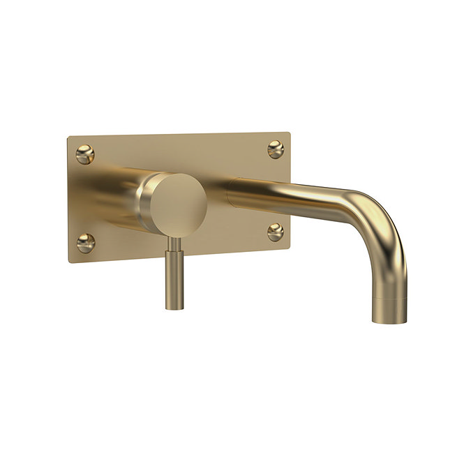 Hudson Reed Tec Single Lever Wall Mounted Bath/Basin Filler - Brushed Brass - PK828 Large Image