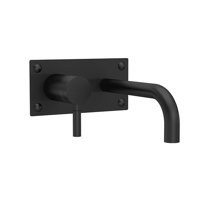 Hudson Reed TEC Single Lever Wall Mounted Bath/Basin Filler - Matt Black - PK428 Large Image