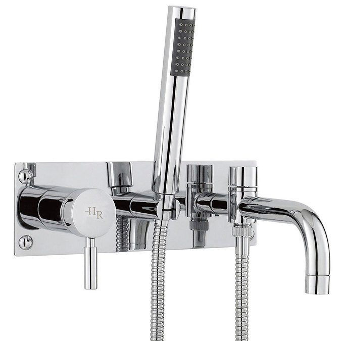 Hudson Reed Tec Single Lever Wall Mounted Bath Shower Mixer - Chrome - PN350 Large Image