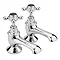 Hudson Reed Topaz Black Bath Taps - Chrome - BC402HX Large Image