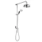 Hudson Reed Topaz Black Exposed Valve inc. Rigid Riser Kit, Diverter, 8" Shower Rose & Handset  Feature Large Image