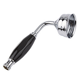 Hudson Reed Topaz Black Large Traditional Shower Handset - A4150G Large Image