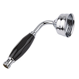 Hudson Reed Topaz Black Large Traditional Shower Handset - A4150G Large Image
