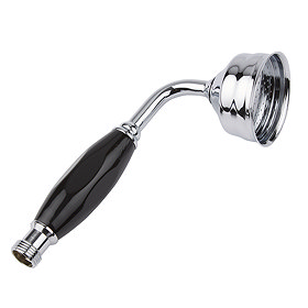 Hudson Reed Topaz Black Large Traditional Shower Handset - A4150G Large Image