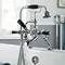 Hudson Reed Topaz Black Lever Deck Mounted Bath Shower Mixer Tap + Shower Kit  Profile Large Image