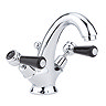 Hudson Reed Topaz Black Lever Mono Basin Mixer Tap + Pop Up Waste Large Image