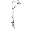 Hudson Reed Topaz Black Triple Thermostatic Shower Valve with Rigid Riser Kit + Bath Spout Large Ima