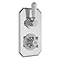 Hudson Reed Topaz Concealed Valve Inc. 200mm Round Head + Ceiling Mounted Arm Profile Large Image