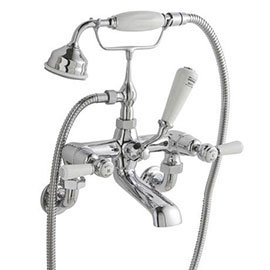 Hudson Reed Topaz Lever Wall Mounted Bath Shower Mixer + Shower Kit Medium Image