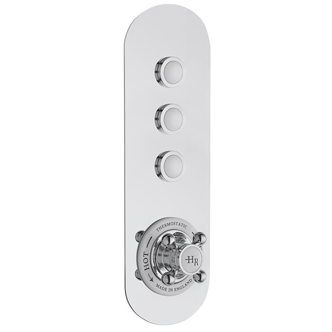 Hudson Reed Topaz Traditional Three Outlet Push-Button Shower Valve - CPB5312 Large Image