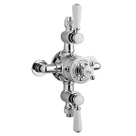 Hudson Reed Topaz Triple Exposed Thermostatic Shower Valve - TSVT102 Large Image