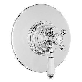 Hudson Reed Topaz White Dual Concealed Thermostatic Shower Valve Chrome - TSVT006 Large Image