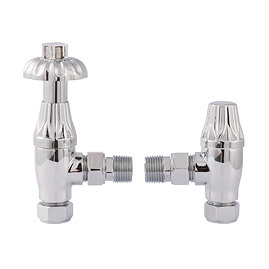Hudson Reed - Traditional Angled Radiator Valves - Chrome - RV007 Large Image