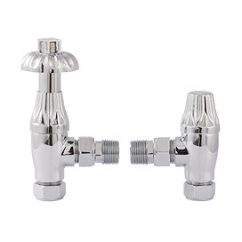 Hudson Reed - Traditional Angled Radiator Valves - Chrome - RV007 Large Image