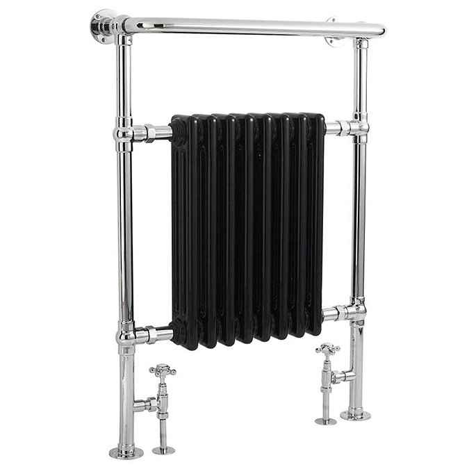 Hudson Reed Traditional Marquis Heated Towel Rail - Black - HT702 Large Image