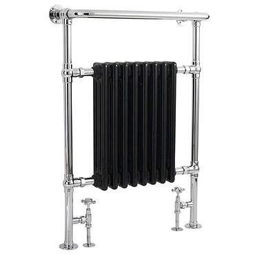 Hudson Reed Traditional Marquis Heated Towel Rail - Black - HT702 Profile Large Image