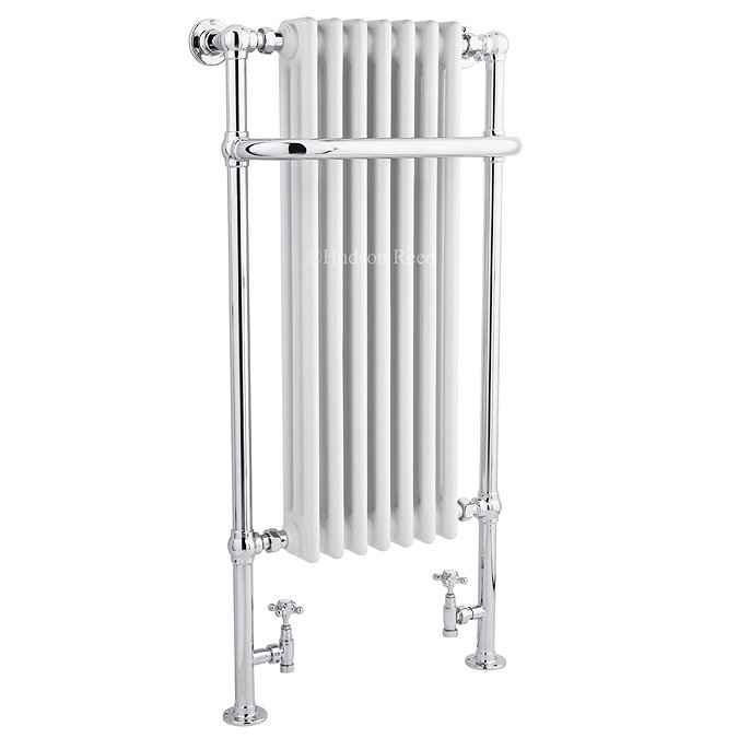 Hudson Reed - Traditional Radiator Chrome & White 1130 x 553mm - HT339 Large Image